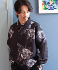 JACKROSE(ジャックローズ) |LV ジョーゼットローズ総柄とろみLSシャツ(MENS)