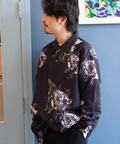 JACKROSE(ジャックローズ) |LV ジョーゼットローズ総柄とろみLSシャツ(MENS)