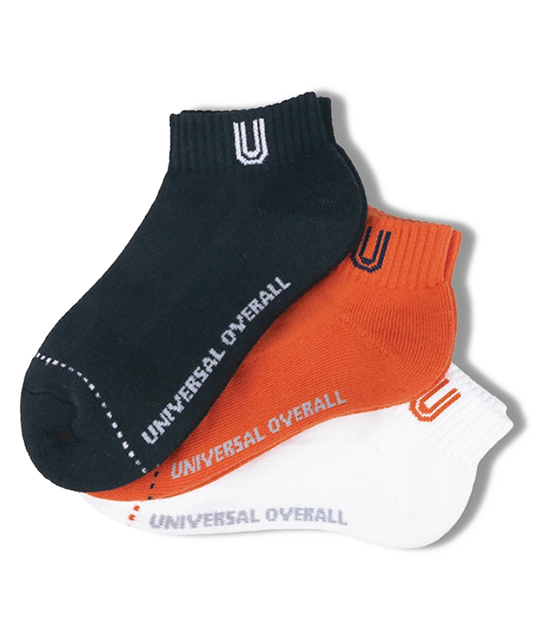 UNIVERSAL OVERALL ユニバーサルオーバーオール 3P ロークルーリラインソックス BLK｜ファッション通販 SANKO  BAZAAR（サンコーバザール）