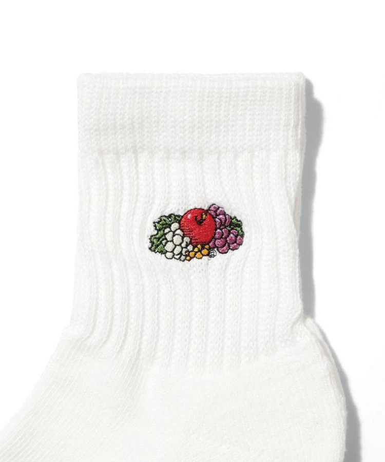 JACKROSE(ジャックローズ) |FRUIT OF THE LOOM/フルーツオブザルーム 底パイル刺繍クォーターソックス 3Pパック
