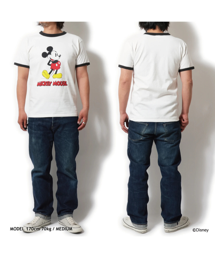 JACKROSE(ジャックローズ) |HOUSTON/ヒューストン MICKEY PRINT RINGER S/S TEE(MENS)