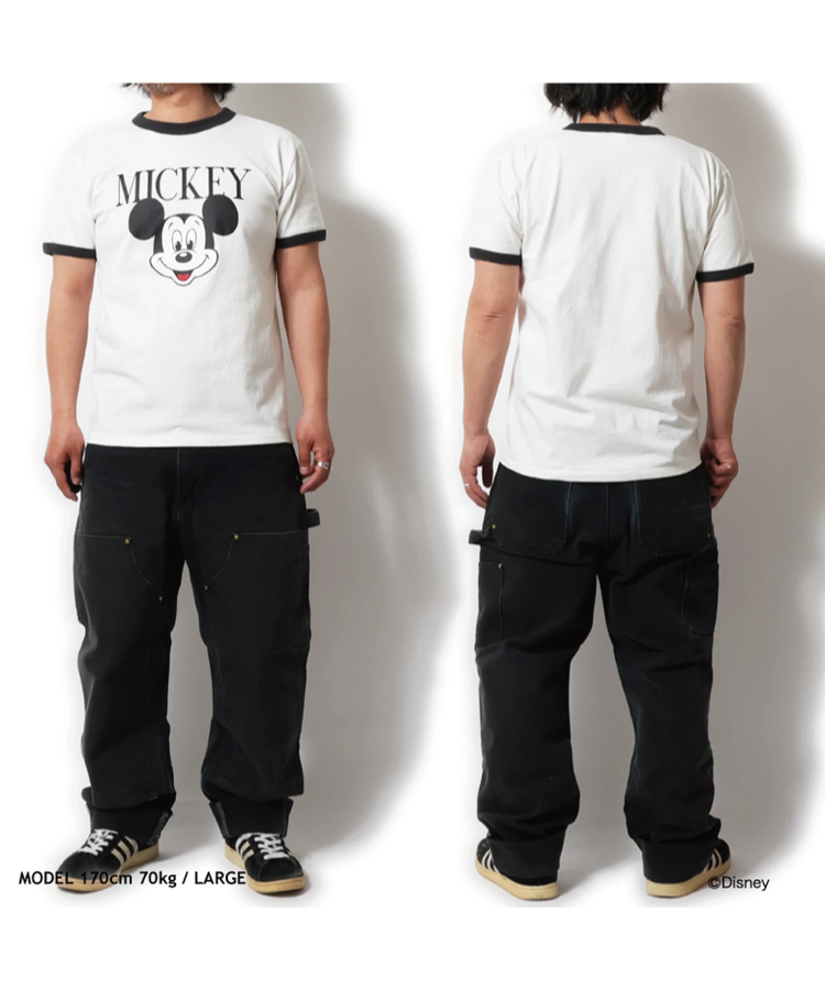 JACKROSE(ジャックローズ) |HOUSTON/ヒューストン MICKEY PRINT RINGER S/S TEE(MENS)