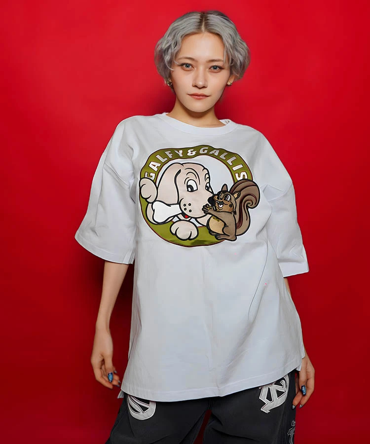 JACKROSE(ジャックローズ) |【GALFY×GALLIS ADDICTION】犬とリス仲良し半袖Tee(MENS)
