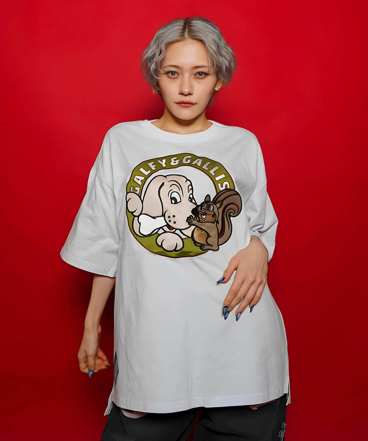 JACKROSE(ジャックローズ) |【GALFY×GALLIS ADDICTION】犬とリス仲良し半袖Tee(MENS)