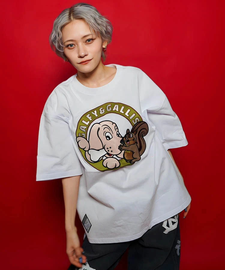 JACKROSE(ジャックローズ) |【GALFY×GALLIS ADDICTION】犬とリス仲良し半袖Tee(MENS)