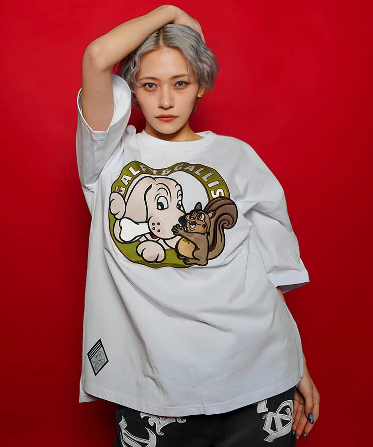 JACKROSE(ジャックローズ) |【GALFY×GALLIS ADDICTION】犬とリス仲良し半袖Tee(MENS)
