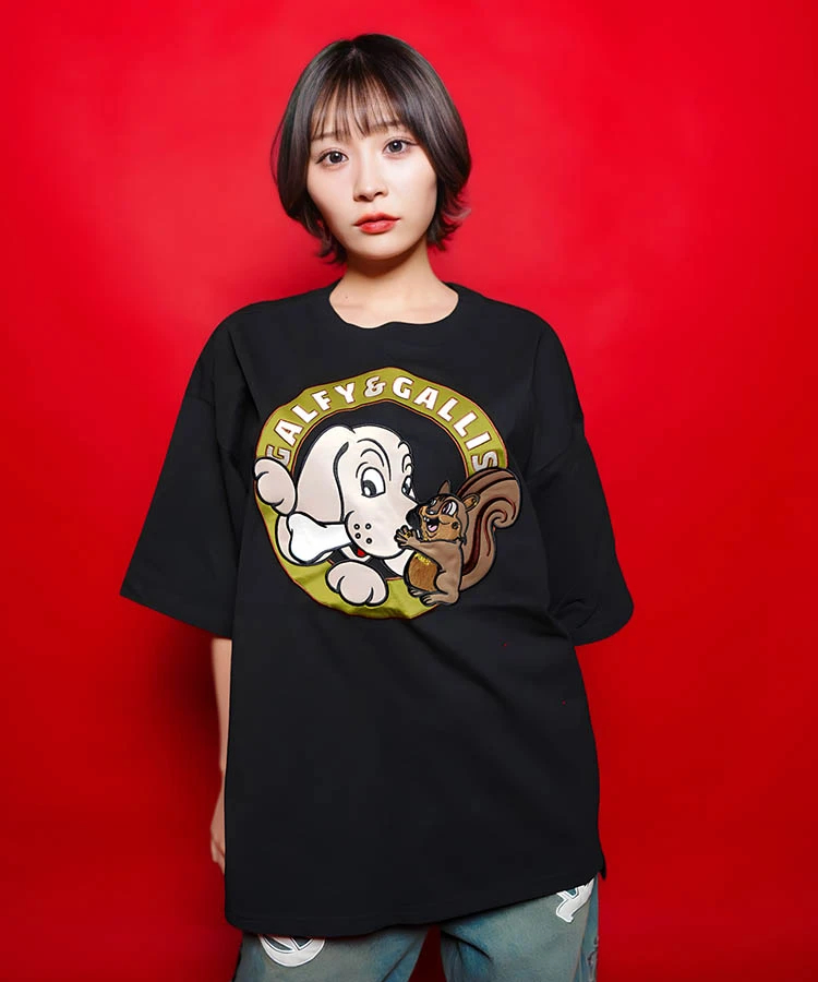 JACKROSE(ジャックローズ) |【GALFY×GALLIS ADDICTION】犬とリス仲良し半袖Tee(MENS)
