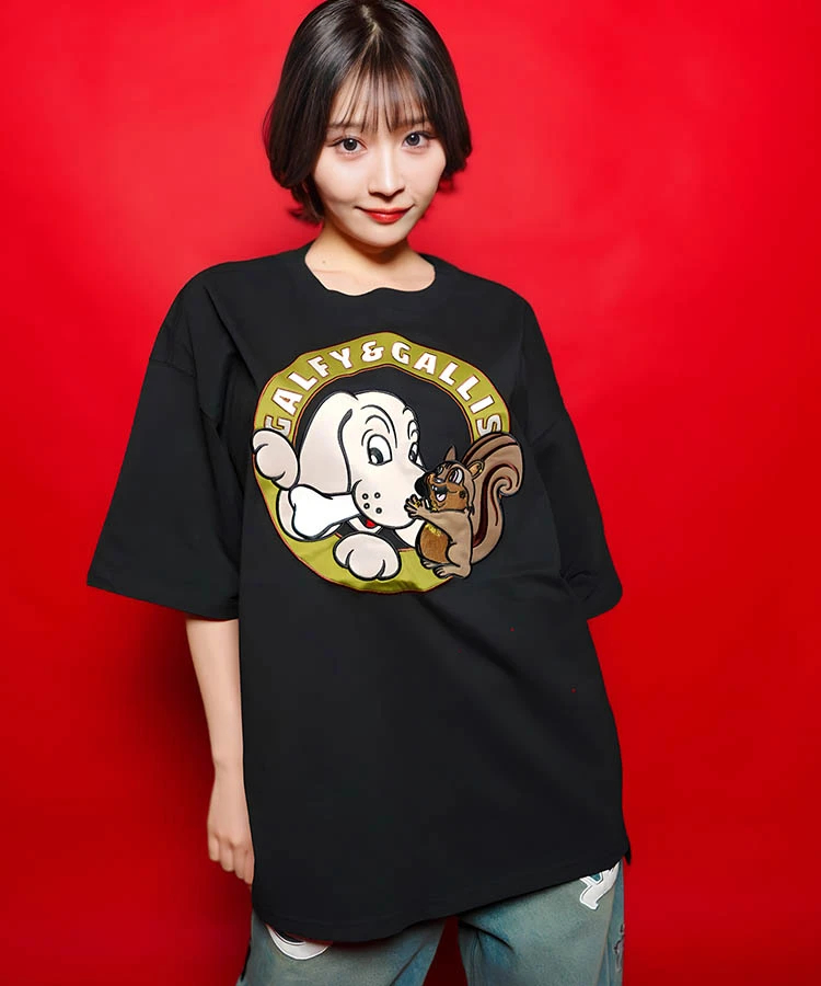 JACKROSE(ジャックローズ) |【GALFY×GALLIS ADDICTION】犬とリス仲良し半袖Tee(MENS)