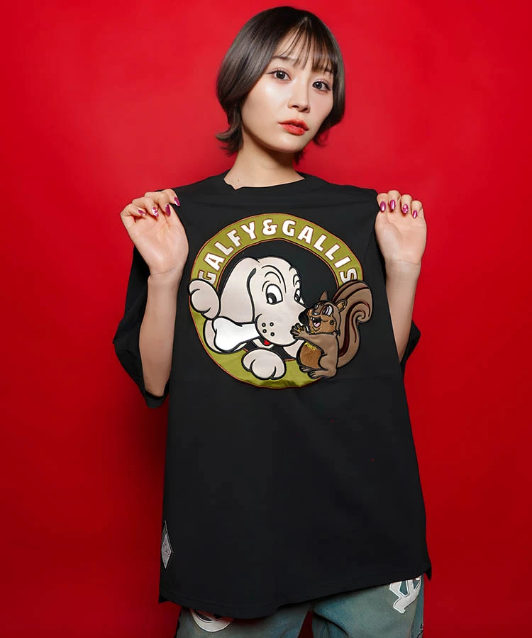 JACKROSE(ジャックローズ) |【GALFY×GALLIS ADDICTION】犬とリス仲良し半袖Tee(MENS)
