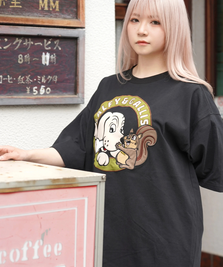 JACKROSE(ジャックローズ) |【GALFY×GALLIS ADDICTION】犬とリス仲良し半袖Tee(MENS)