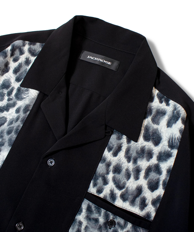 JE 開襟ヒョウ柄SSシャツ(MENS)｜ファッション通販 SANKO BAZAAR