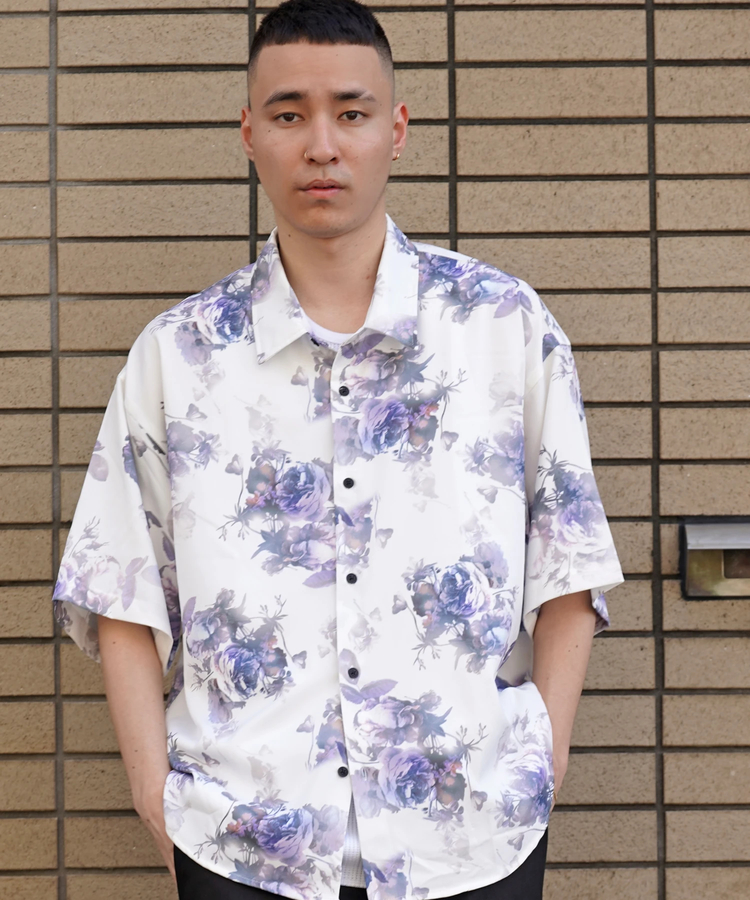 JACKROSE(ジャックローズ) |LV 総柄とろみSSシャツ(MENS)
