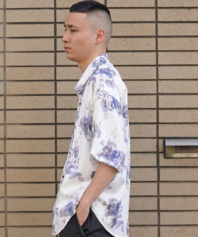 JACKROSE(ジャックローズ) |LV 総柄とろみSSシャツ(MENS)