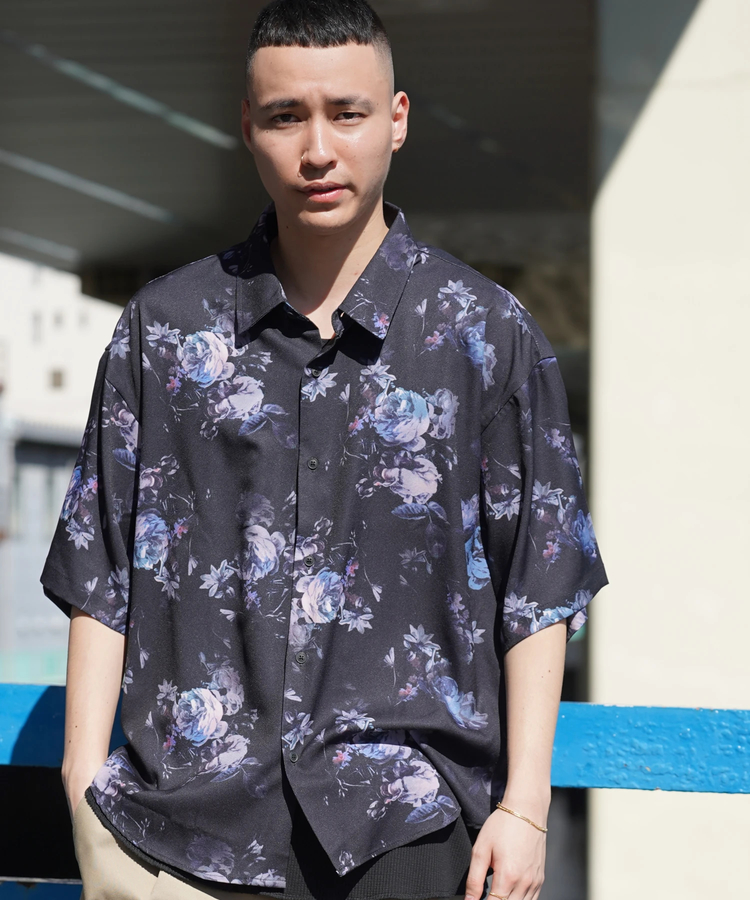 LV 総柄とろみSSシャツ(MENS)｜ファッション通販 SANKO BAZAAR