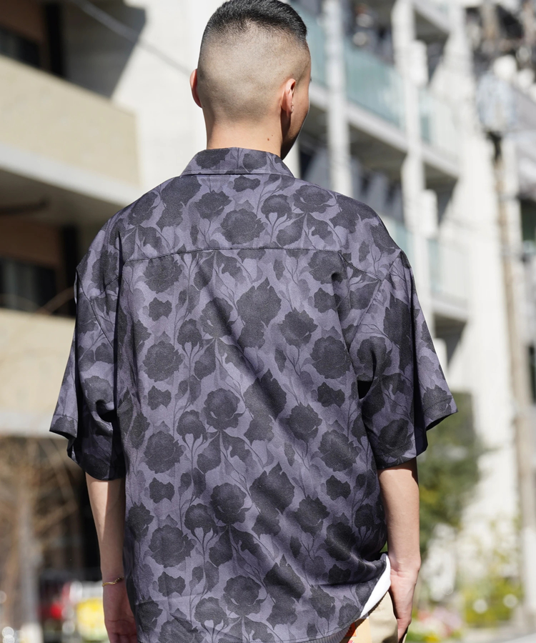 JACKROSE(ジャックローズ) |LV 総柄とろみSSシャツ(MENS)