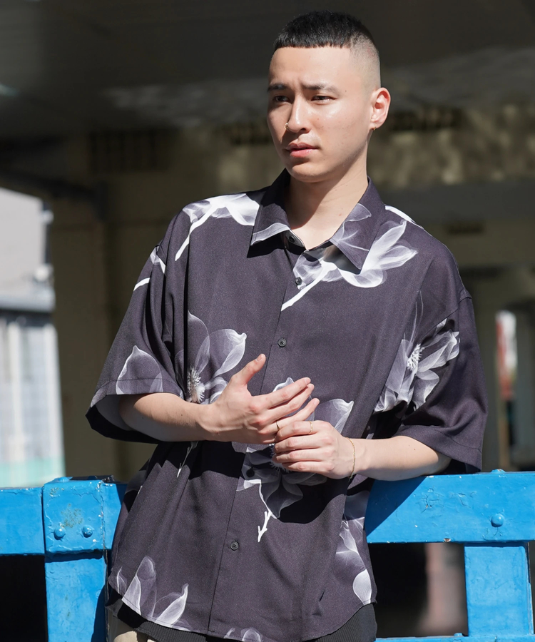 JACKROSE(ジャックローズ) |LV 総柄とろみSSシャツ(MENS)