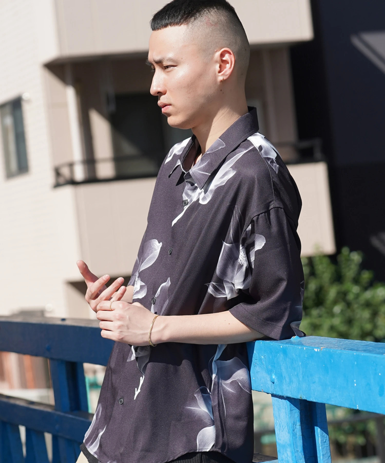 JACKROSE(ジャックローズ) |LV 総柄とろみSSシャツ(MENS)