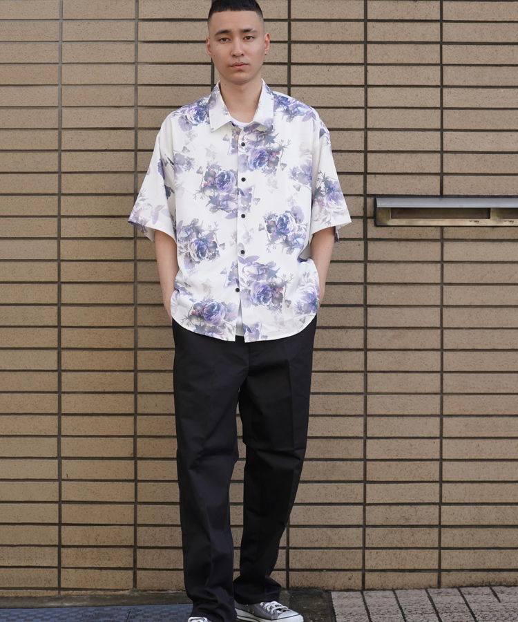 JACKROSE(ジャックローズ) |LV 総柄とろみSSシャツ(MENS)