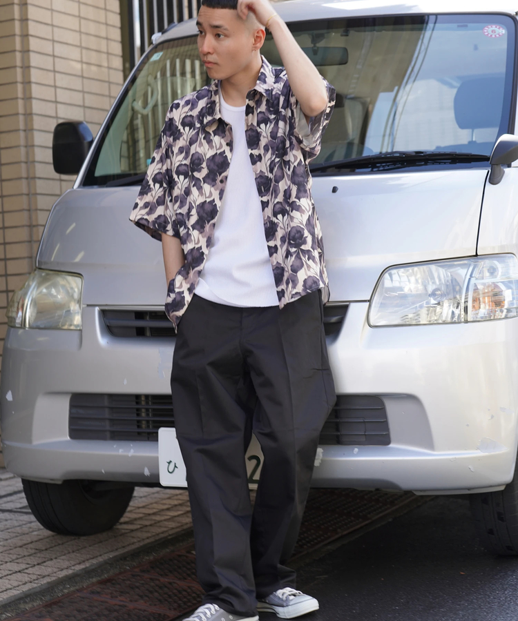 JACKROSE(ジャックローズ) |LV 総柄とろみSSシャツ(MENS)