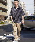 JACKROSE(ジャックローズ) |LV 総柄とろみSSシャツ(MENS)