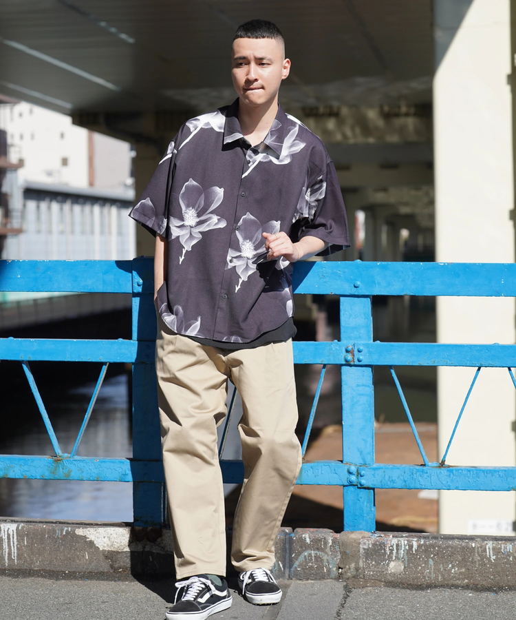 JACKROSE(ジャックローズ) |LV 総柄とろみSSシャツ(MENS)