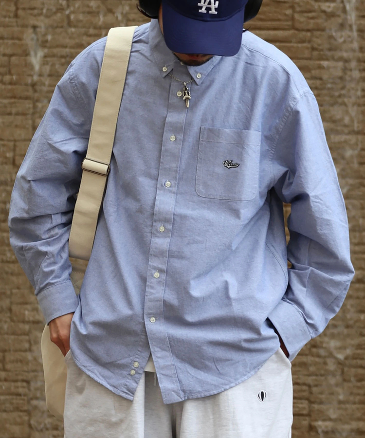 JACKROSE(ジャックローズ) |wissty/ウィスティー-ロゴ刺繍BD L/S シャツ(MENS)