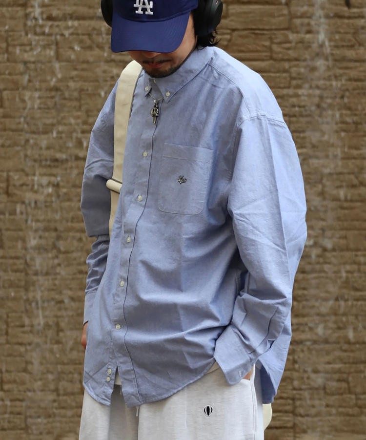 JACKROSE(ジャックローズ) |wissty/ウィスティー-ロゴ刺繍BD L/S シャツ(MENS)