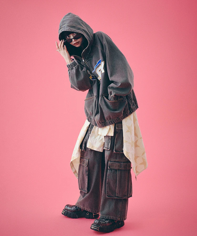 JACKROSE(ジャックローズ) |GALFY/ガルフィー ダーティーデニムワイドカーゴ *セットアップ対応(MENS)