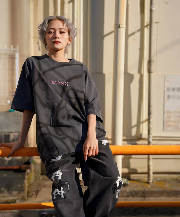JACKROSE(ジャックローズ) |【GALFY×GALLIS ADDICTION】B-BOY的犬とリスピグメント SS TEE *セットアップ対応(MENS)