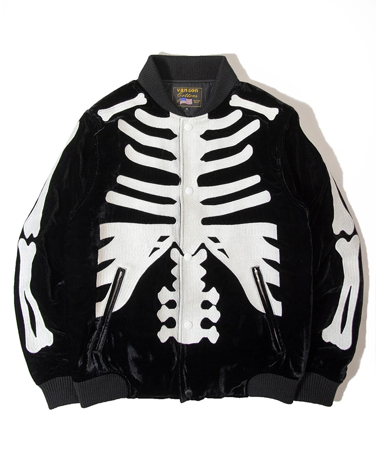 極美品 VANSON シングルライダース バックプリント スカル 40 VANSON