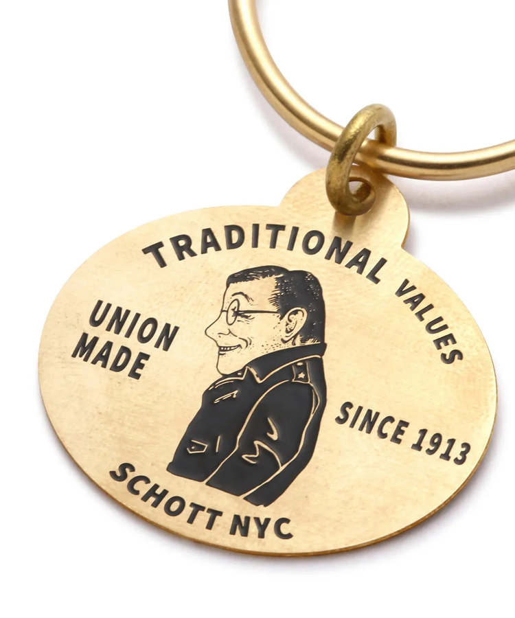 ゴールドチェーンとSchottレザーキーホルダー Schott/ショット KEY HOLDER｜ファッション通販 SANKO BAZAAR