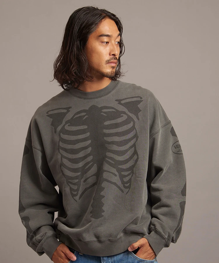 Vanson/RITZ / バンソン Bone Crew Neck ＊セットアップ対応（MENS）｜ファッション通販 SANKO  BAZAAR（サンコーバザール）