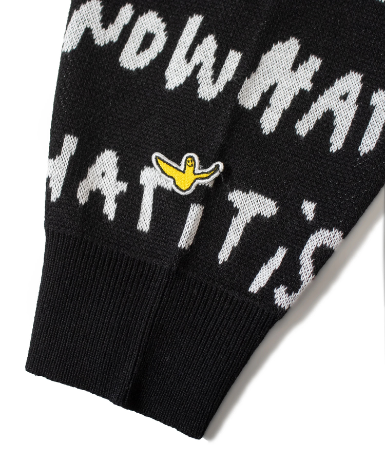 JACKROSE(ジャックローズ) |What it isNt-MG/ワットイットイズントバイマークゴンザレス 総柄ジャカードVネックカーディガン(MENS)