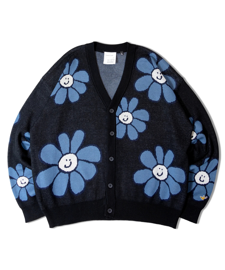 JACKROSE(ジャックローズ) |What it isNt-MG/ワットイットイズントバイマークゴンザレス 総柄ジャカードVネックカーディガン(MENS)