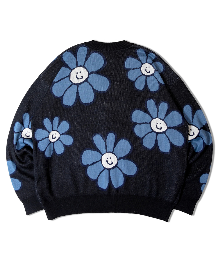 JACKROSE(ジャックローズ) |What it isNt-MG/ワットイットイズントバイマークゴンザレス 総柄ジャカードVネックカーディガン(MENS)