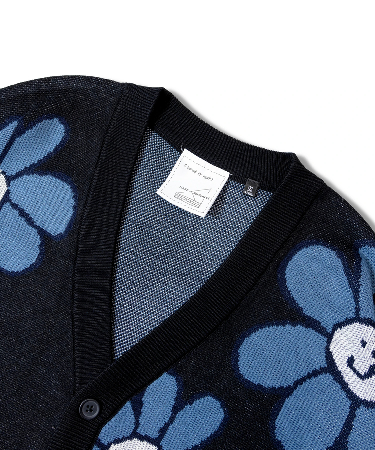 JACKROSE(ジャックローズ) |What it isNt-MG/ワットイットイズントバイマークゴンザレス 総柄ジャカードVネックカーディガン(MENS)