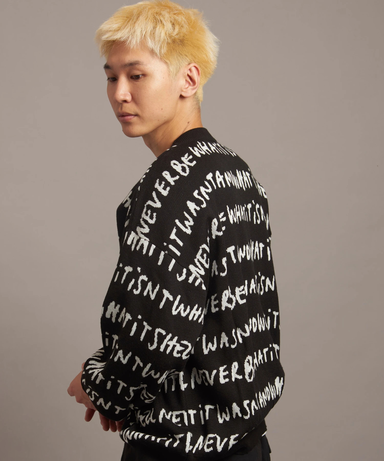 JACKROSE(ジャックローズ) |What it isNt-MG/ワットイットイズントバイマークゴンザレス 総柄ジャカードVネックカーディガン(MENS)
