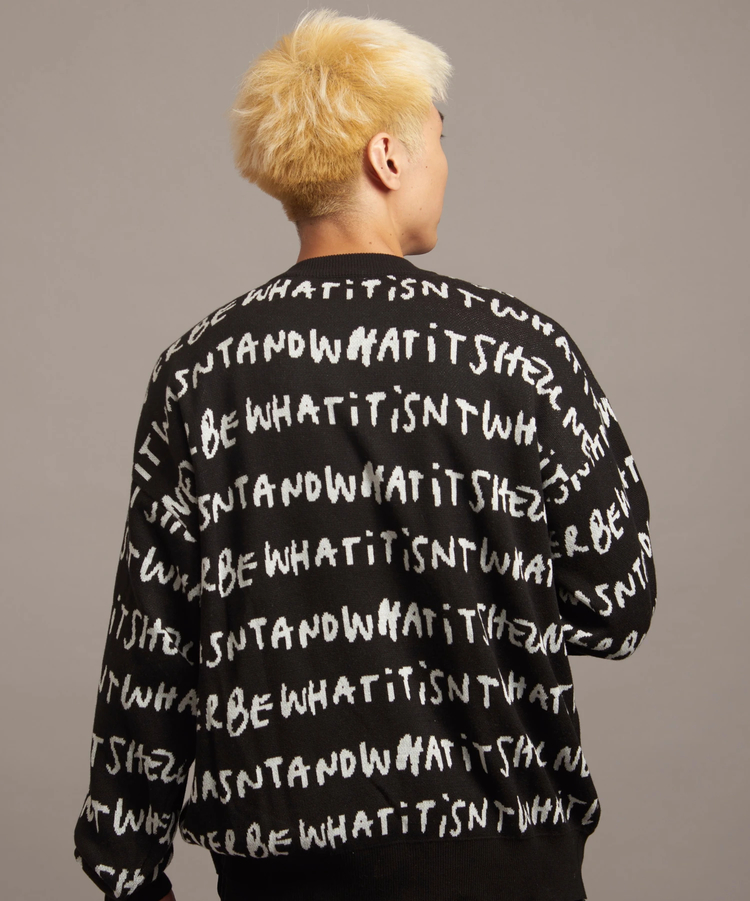 JACKROSE(ジャックローズ) |What it isNt-MG/ワットイットイズントバイマークゴンザレス 総柄ジャカードVネックカーディガン(MENS)