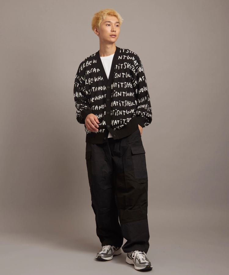 JACKROSE(ジャックローズ) |What it isNt-MG/ワットイットイズントバイマークゴンザレス 総柄ジャカードVネックカーディガン(MENS)
