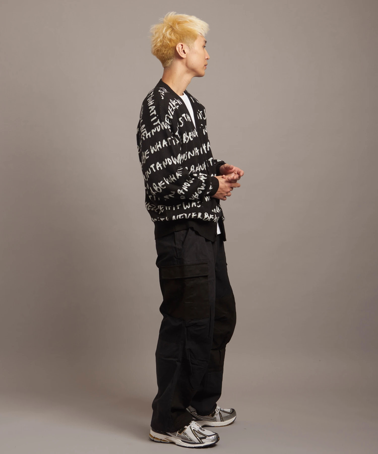 JACKROSE(ジャックローズ) |What it isNt-MG/ワットイットイズントバイマークゴンザレス 総柄ジャカードVネックカーディガン(MENS)