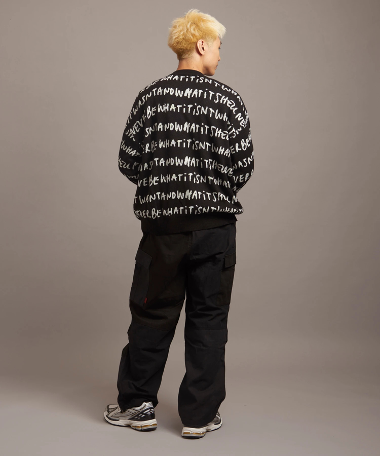 JACKROSE(ジャックローズ) |What it isNt-MG/ワットイットイズントバイマークゴンザレス 総柄ジャカードVネックカーディガン(MENS)