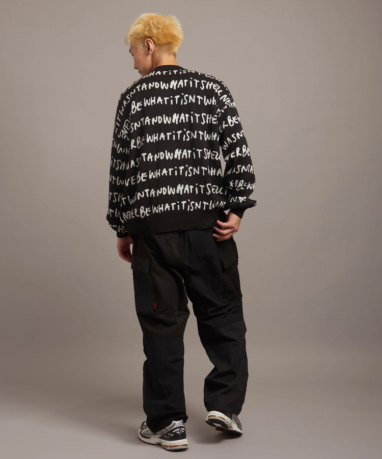 JACKROSE(ジャックローズ) |What it isNt-MG/ワットイットイズントバイマークゴンザレス 総柄ジャカードVネックカーディガン(MENS)
