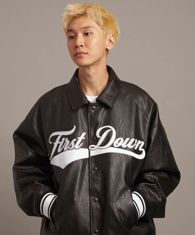 FIRST DOWN / ファーストダウン USA限定 PU Varsity JKT（MENS）｜ファッション通販 SANKO  BAZAAR（サンコーバザール）