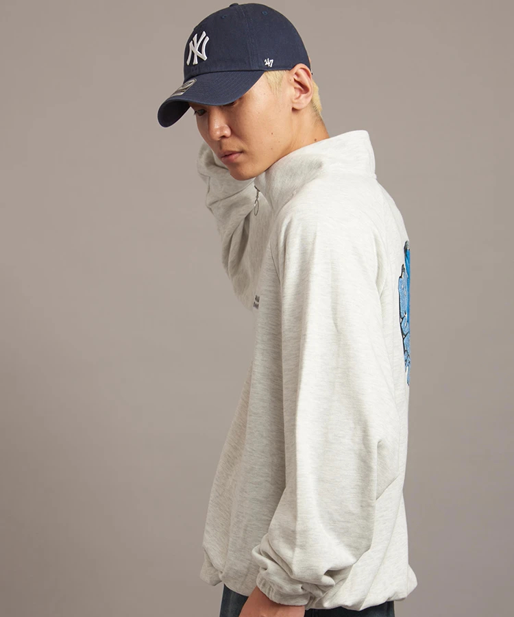 JACKROSE(ジャックローズ) |JE-ロゴ&ハート・ハーフZIPスウェット(MENS)