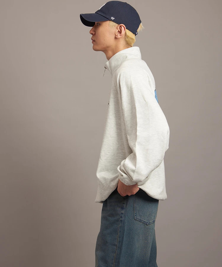 JACKROSE(ジャックローズ) |JE-ロゴ&ハート・ハーフZIPスウェット(MENS)