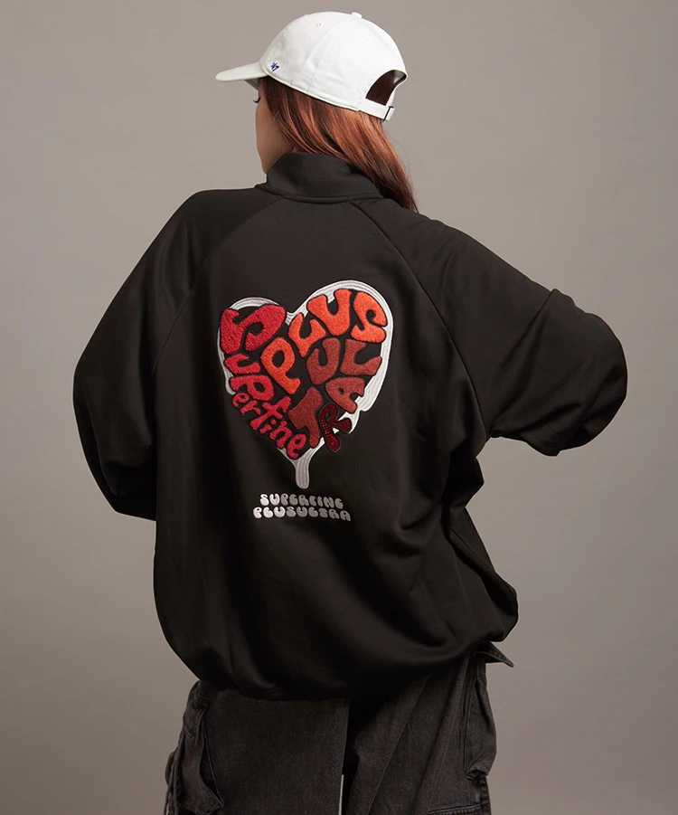 JACKROSE(ジャックローズ) |JE-ロゴ&ハート・ハーフZIPスウェット(MENS)