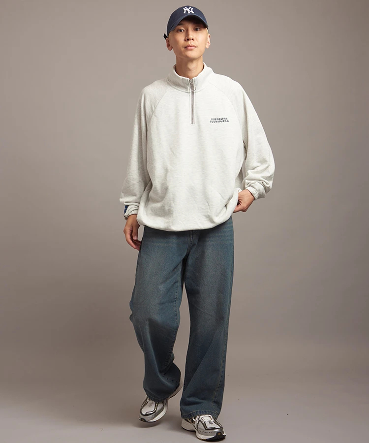 JACKROSE(ジャックローズ) |JE-ロゴ&ハート・ハーフZIPスウェット(MENS)