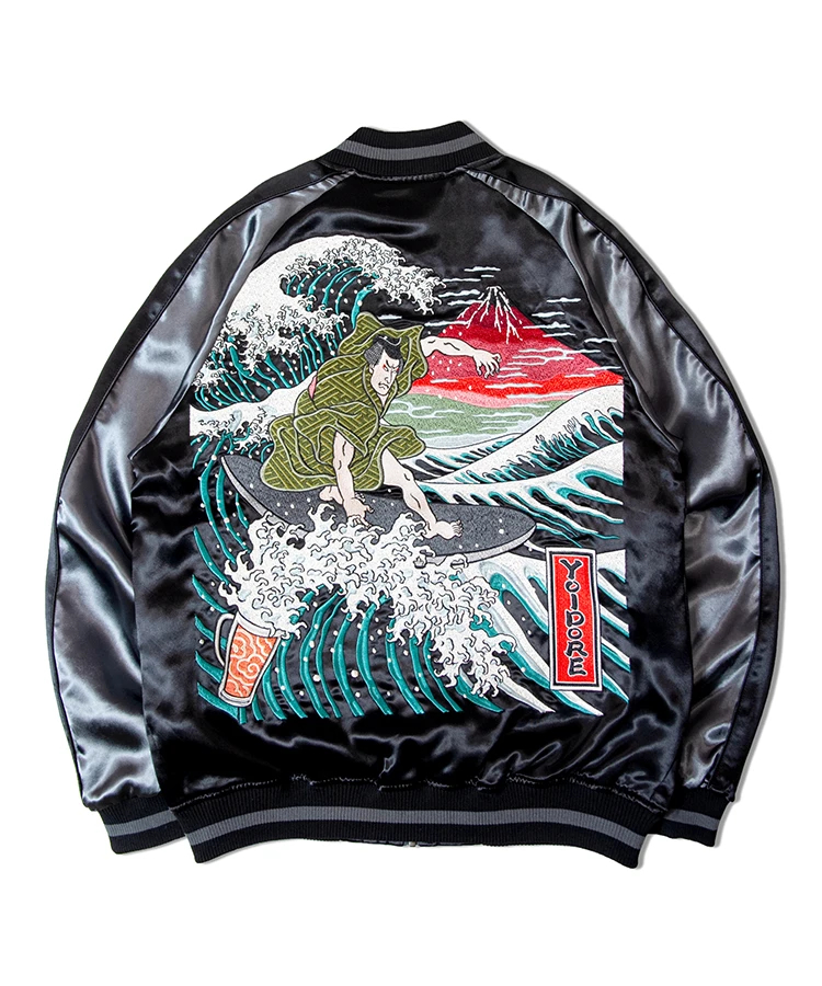 スカジャン　YOIDORE YOIDORE/酔いどれ ビール 浮世絵 スカジャン(MENS)｜ファッション通販