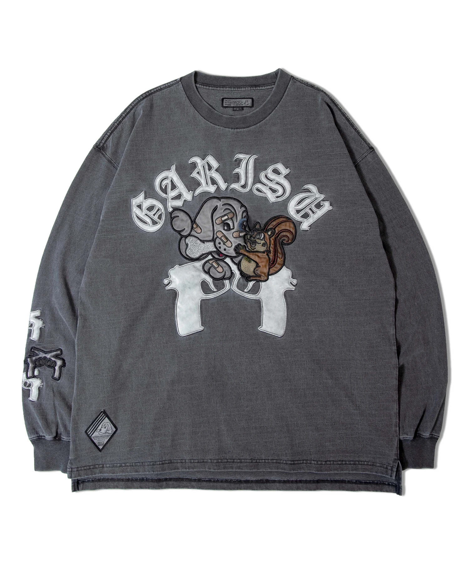 GALFY×GALLIS ADDICTION】ぼろぼろ刺繍ロンT(MENS