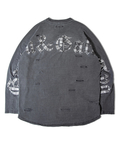 JACKROSE(ジャックローズ) |【GALFY×GALLIS ADDICTION】ぼろぼろ刺繍ロンT(MENS)